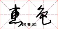 王冬龄惠色草书怎么写