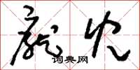 刘少英庞儿草书怎么写
