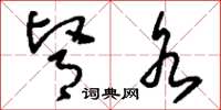 刘少英肾水草书怎么写