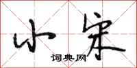 段相林小宋行书怎么写