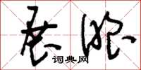 刘少英展眼草书怎么写