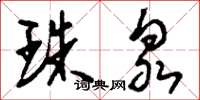 刘少英珠泉草书怎么写