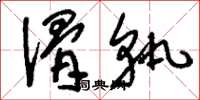 刘少英滑轨草书怎么写