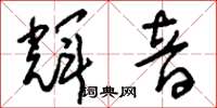 刘少英辉音草书怎么写