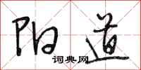 段相林阳道行书怎么写