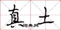 段相林真土行书怎么写