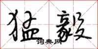 段相林猛毅行书怎么写