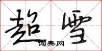 段相林超雪行书怎么写