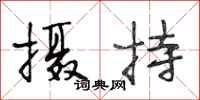 段相林摄持行书怎么写