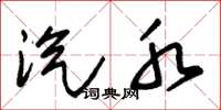朱锡荣汽水草书怎么写