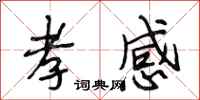 段相林孝感行书怎么写
