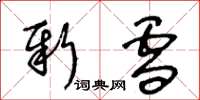 王冬龄新雪草书怎么写
