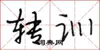 段相林转训行书怎么写