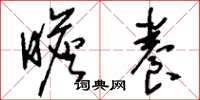 刘少英瞻养草书怎么写