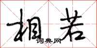 段相林相若行书怎么写