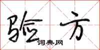 段相林验方行书怎么写