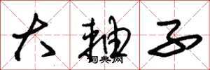 朱锡荣大轴子草书怎么写