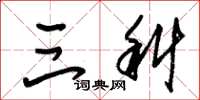 朱锡荣三科草书怎么写