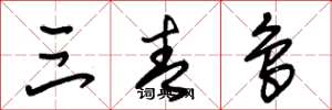 朱锡荣三青鸟草书怎么写
