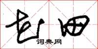 朱锡荣花田草书怎么写