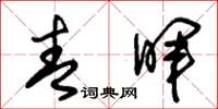 朱锡荣青晖草书怎么写