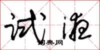 朱锡荣试液草书怎么写