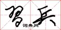 朱锡荣习兵草书怎么写