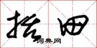 朱锡荣括田草书怎么写