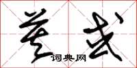朱锡荣莫或草书怎么写