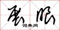 朱锡荣展眼草书怎么写