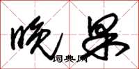 朱锡荣晚果草书怎么写