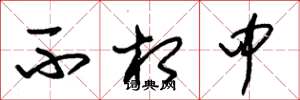 朱锡荣不相中草书怎么写
