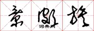 朱锡荣景颇族草书怎么写