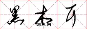 朱锡荣黑木耳草书怎么写