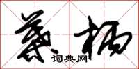 朱锡荣叶柄草书怎么写