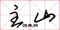 朱锡荣主山草书怎么写