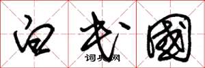 朱锡荣白民国草书怎么写