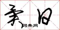 朱锡荣异日草书怎么写