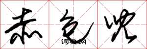 朱锡荣赤包儿草书怎么写