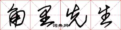 朱锡荣角里先生草书怎么写