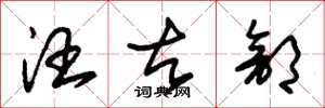朱锡荣汪古部草书怎么写