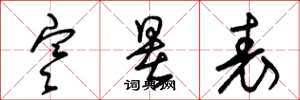 朱锡荣寒暑表草书怎么写