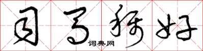 曾庆福司马称好草书怎么写