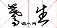朱锡荣蓦生草书怎么写
