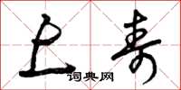 曾庆福上寿草书怎么写