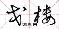 曾庆福戈楼草书怎么写