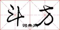 曾庆福斗方草书怎么写