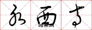曾庆福水西寺草书怎么写
