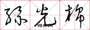 曾庆福丝光棉草书怎么写