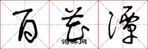 曾庆福百花潭草书怎么写